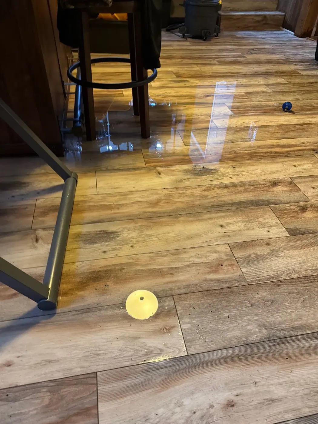 Air movers and dehumidifiers running in Pebble Brook Indiana home dry-out
